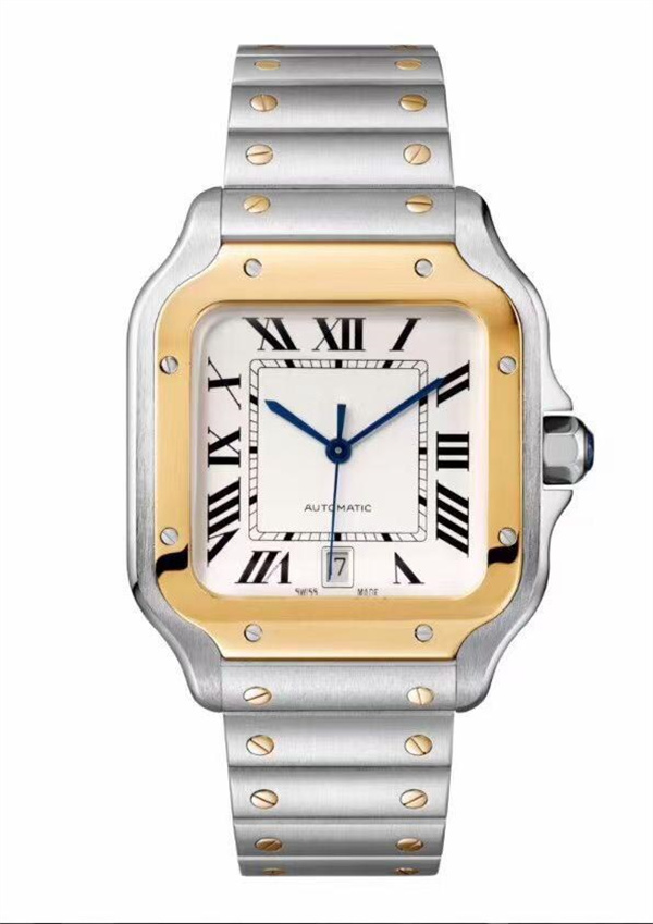

Men's Watch 40mm Automatic Movement Mechanical Quartz Watches Wristwatch Fashion Stainless Steel Band Business Square Roman Dial Designer With Original box