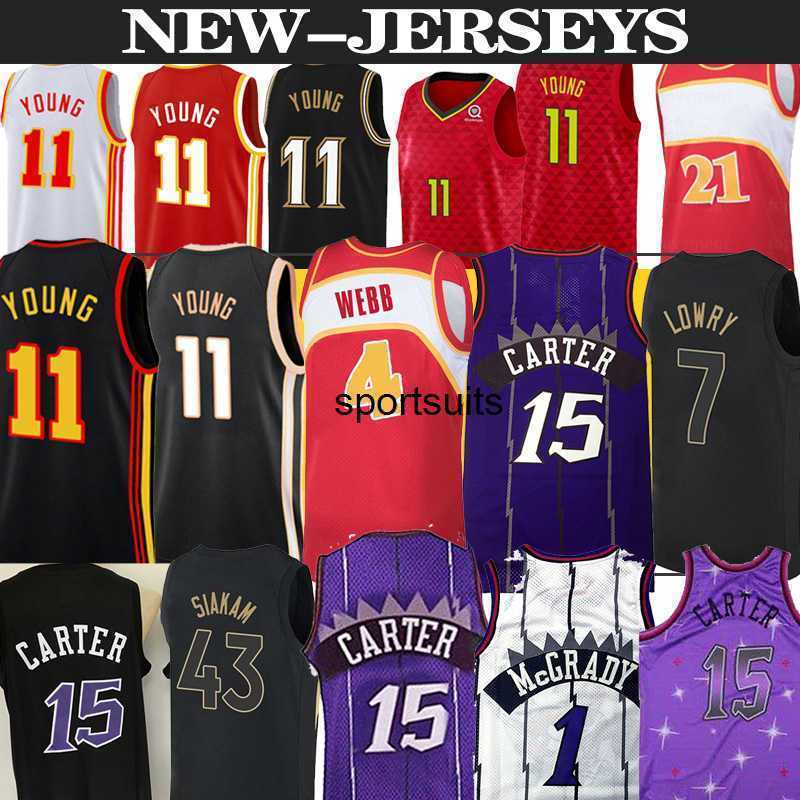 

Vince 15 Carter Retro Tracy 1 McGrady Basketball Jersey men Trae 11 Young Spud 4 Webb Jerseys new basketb''nba''jersey, Laoying