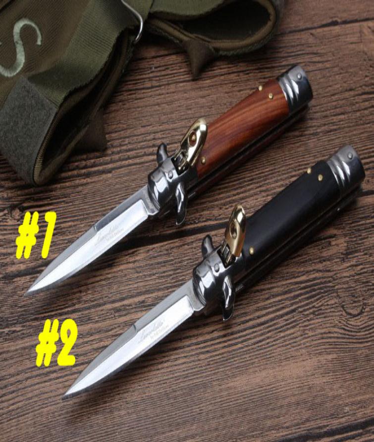 

Pocket knife Bill DeShivs 76quot Italian Godfather Stiletto 440C steel blade Automatic survival outdoor gear camping knif3894030