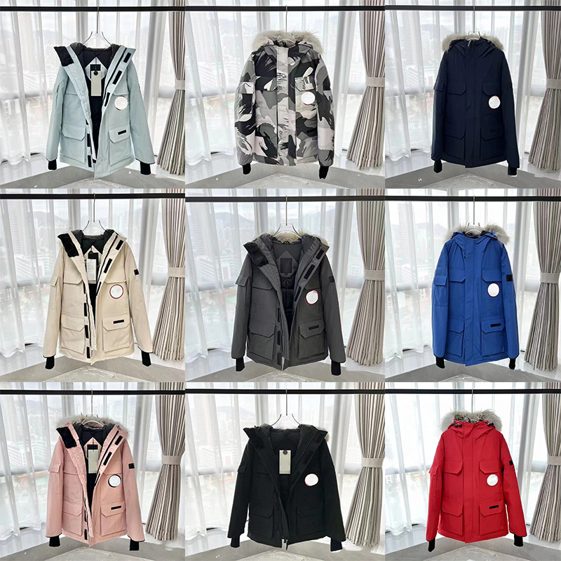 

Canada Down Parkas Puffer jackets Mens Coats Box Designer Jacket Winter Wolf Mink hair Expedition Womens Parka Coats 08 Style Outdoor Windbreakers With Boxs, 07
