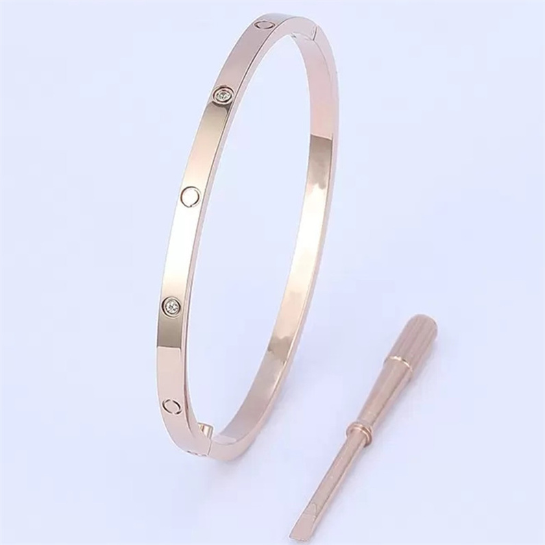 

designer bracelets designs 4MM Thin 6MM wide stainless steel Women Mens Love Bangles fashion jewelry bracelets for men and womens Couple Jewellry with velet bag
