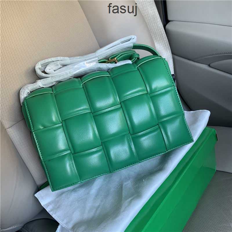 

Fashion Ladies Bottess bags Venetas divani new green woven large lattice pillow tofu oblique cross leisure small square women's, 26*18*8cm