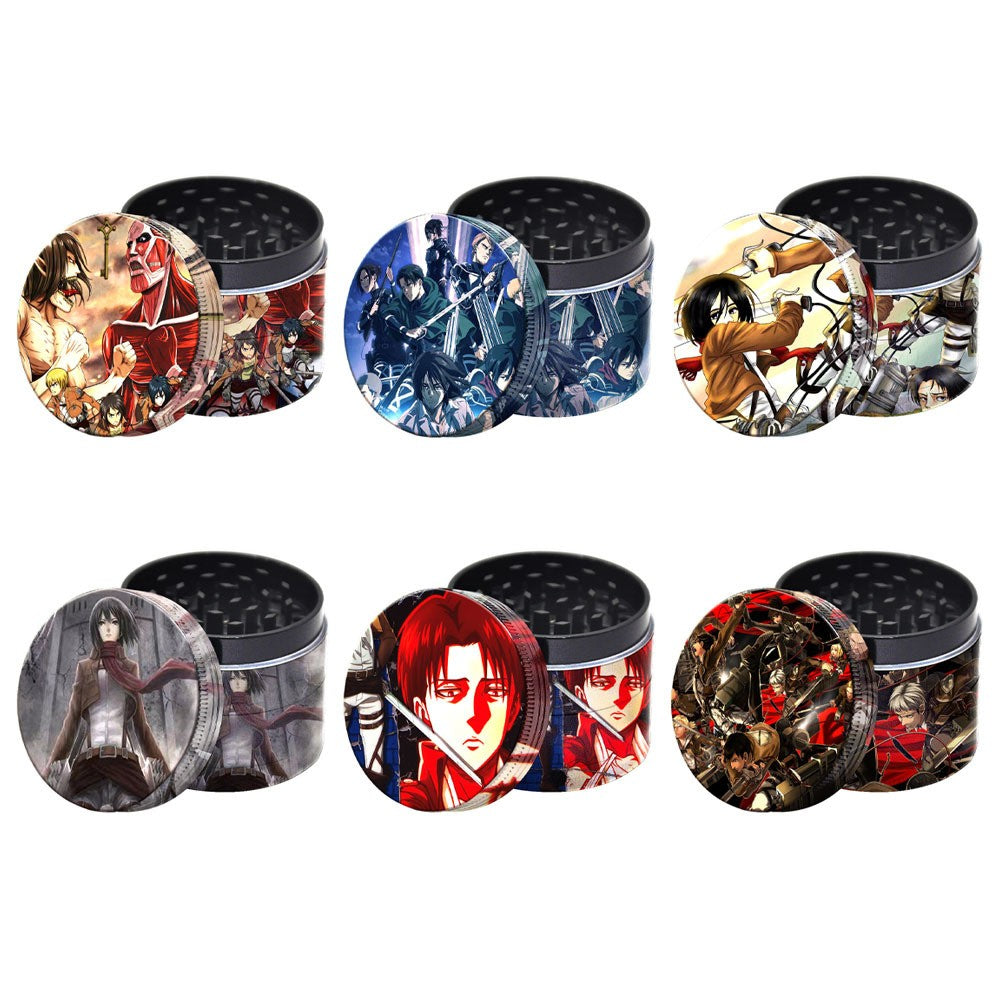 

50MM zinc alloy smoke herb grinder smoking accessories GRINDER animation cartoon pattern METAL GRINDER