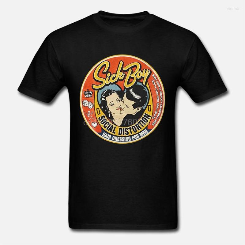

Men' T Shirts Funny Men Shirt Women Novelty Tshirt Social Distortion Sick Boy Pomade T-Shirt, Women-navy