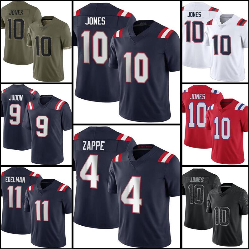 

10 Mac Jones Jersey 4 Bailey Zappe Matthew Slater Matt Judon Football Devin McCourty Cole Strange Randy Moss New England Patriots Julian Edelman Rhamondre Stevenson, As