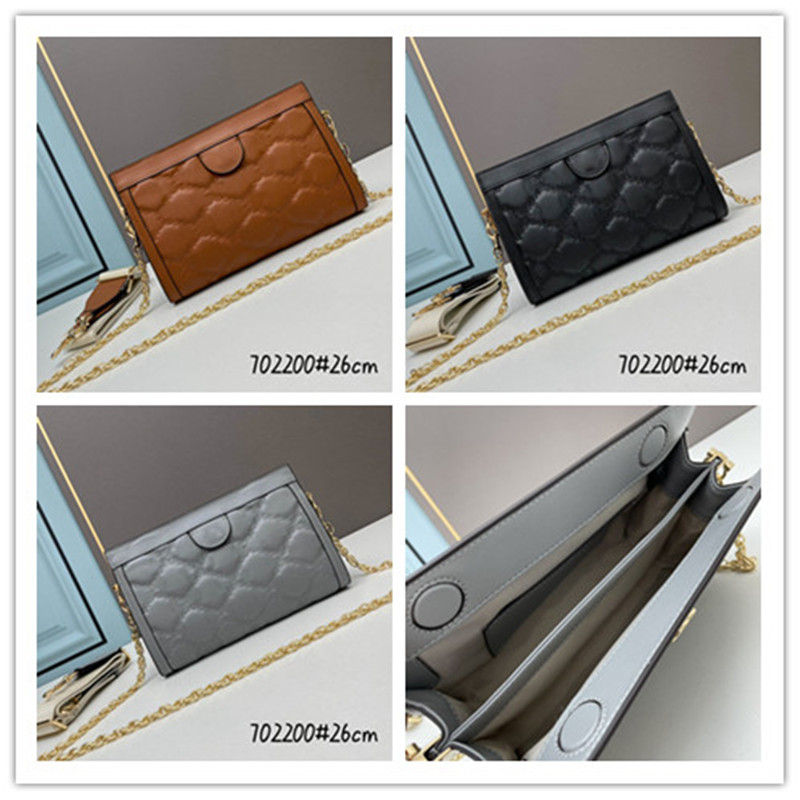 

Designer Luxury 702200 Matelasse Chain Leather Wallet Size 26x17x8cm WKCQ