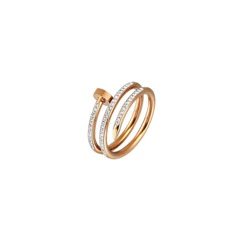 

new full nail ring mens rings classic men Titanium steel designer for women luxury gifts woman girl gold silver rose gold jewlery