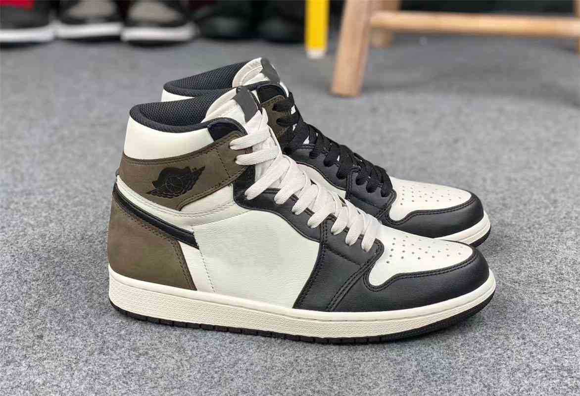 

2021 TOP Authentic 1 Dark Mocha Sail Black Men Women Dress Shoes 555088-105 Sports Sneakers Retro With OG Box