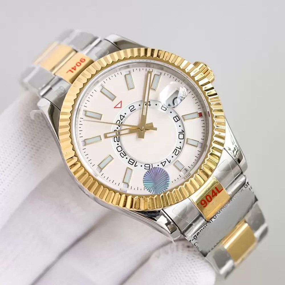 

mechanical mens automatic movement business watches Gliding clasp 42MM wristwatches for men sapphire stainless steel Strap watch factory montre de luxe, Color3
