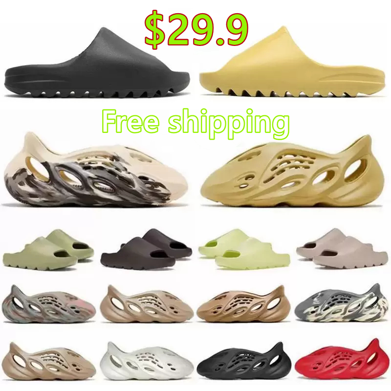 

Sandals Foam Slipper Stone Sage Vermilion Sand Grey Moon Greys MX Cream Clay Men Women Slides Onyx Ochre Bone Pure Earth Brown Soot Flat Beach Sandals NO Box, 20