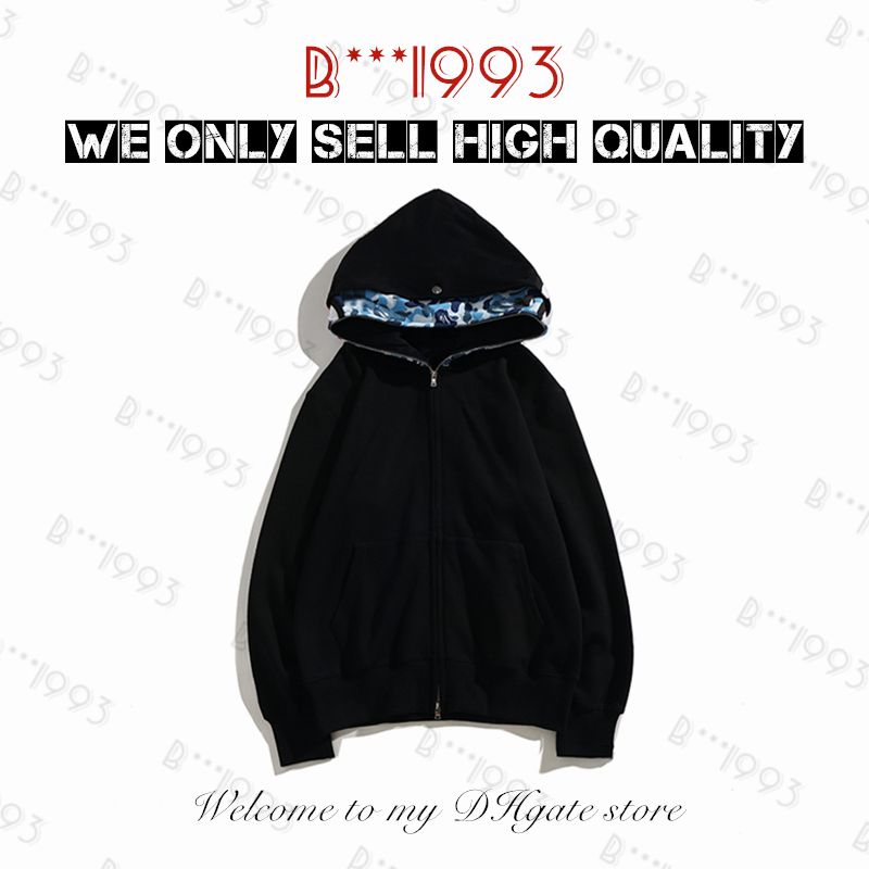 

High Quality Tiger Mens Hoodies Designer Men Women Shark Full Zip Hoodie Jacket Color Grid Harajuku Sweatshirt Fashion Co -Branding Lum UVeg, No.13