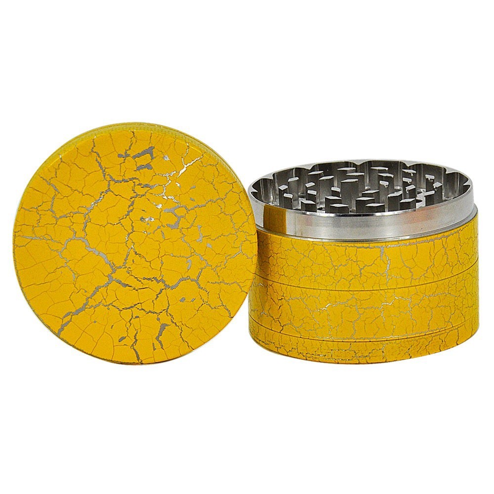 

herb grinder 4 layer zinc alloy 50MM smoke GRINDER Metal Grinders HERB GRINDER Crack Pattern
