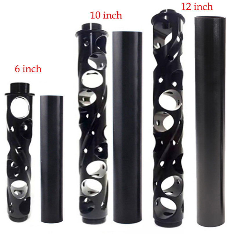 Filtre à carburant pour voiture, 12 pouces, 10 pouces, piège à solvant en aluminium, Tube métallique en spirale 1/2-28 5/8-24 1/2-20, pièces auto