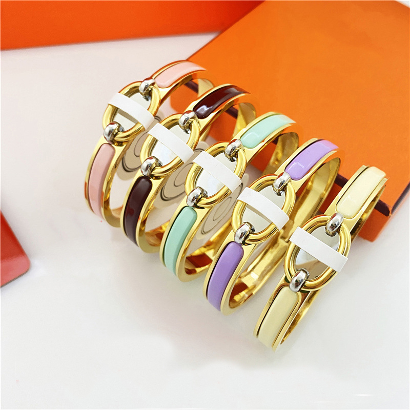 Designer H pig nose bangles new enamel bracelets new anchor chain 8 figure buckle couples daily accessories party wedding Valentine's Day Gi