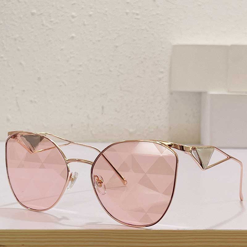 

Occhiali Symbol Metal Sunglasses SPR50Z Housewife Jewelry Inspired Logo Lens with Triangle Pattern Womens Personalized Casual Glasses PR50Z