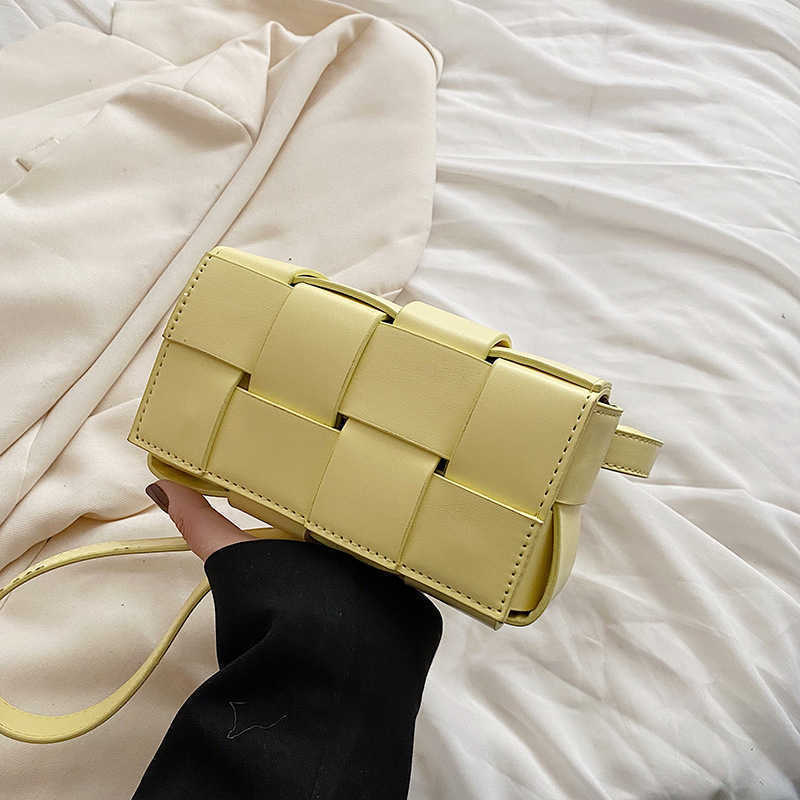 

Handbags Designer Bottess Ladies Venetas This year's popular small 2022 new spring cross messenger Korean woven women's square fres have a logo, White