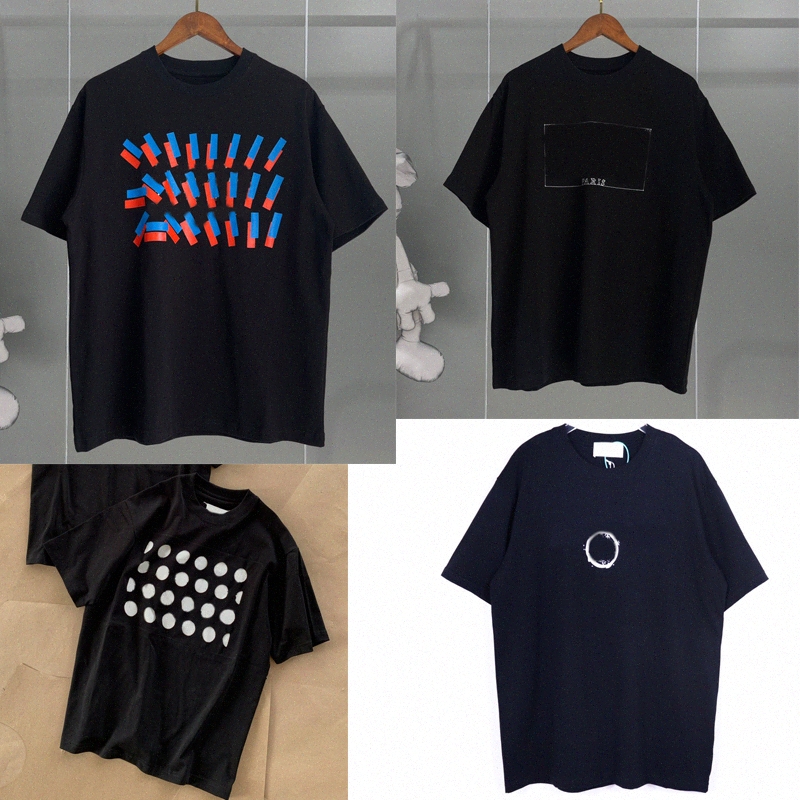 

2022 fashion mens womens maison t shirts tshirt calendar mark 10 23 designer white black number letter printed woman mm6 margielaeT88#, 1 one piece