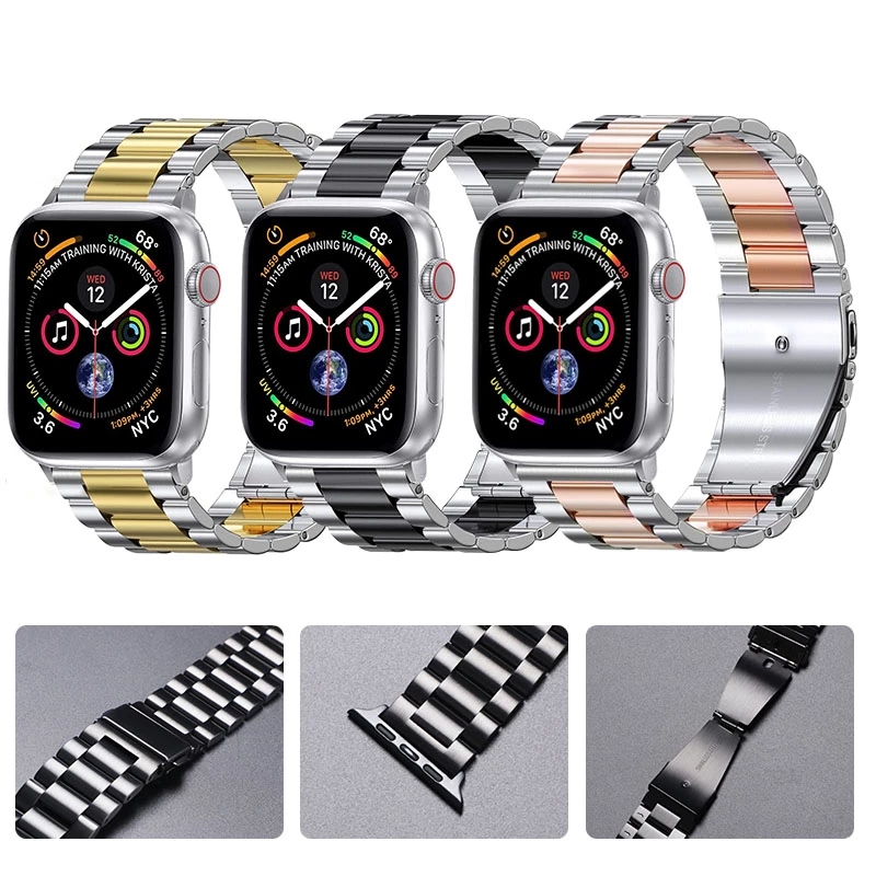 

For iwatch Ultra 49mm Strap Apple watch 8 7 6 SE 5 4 Stainless Steel Band Buckle Adapter Link Bracelet Watchband 41mm 45mm 40/44mm 38 42mm