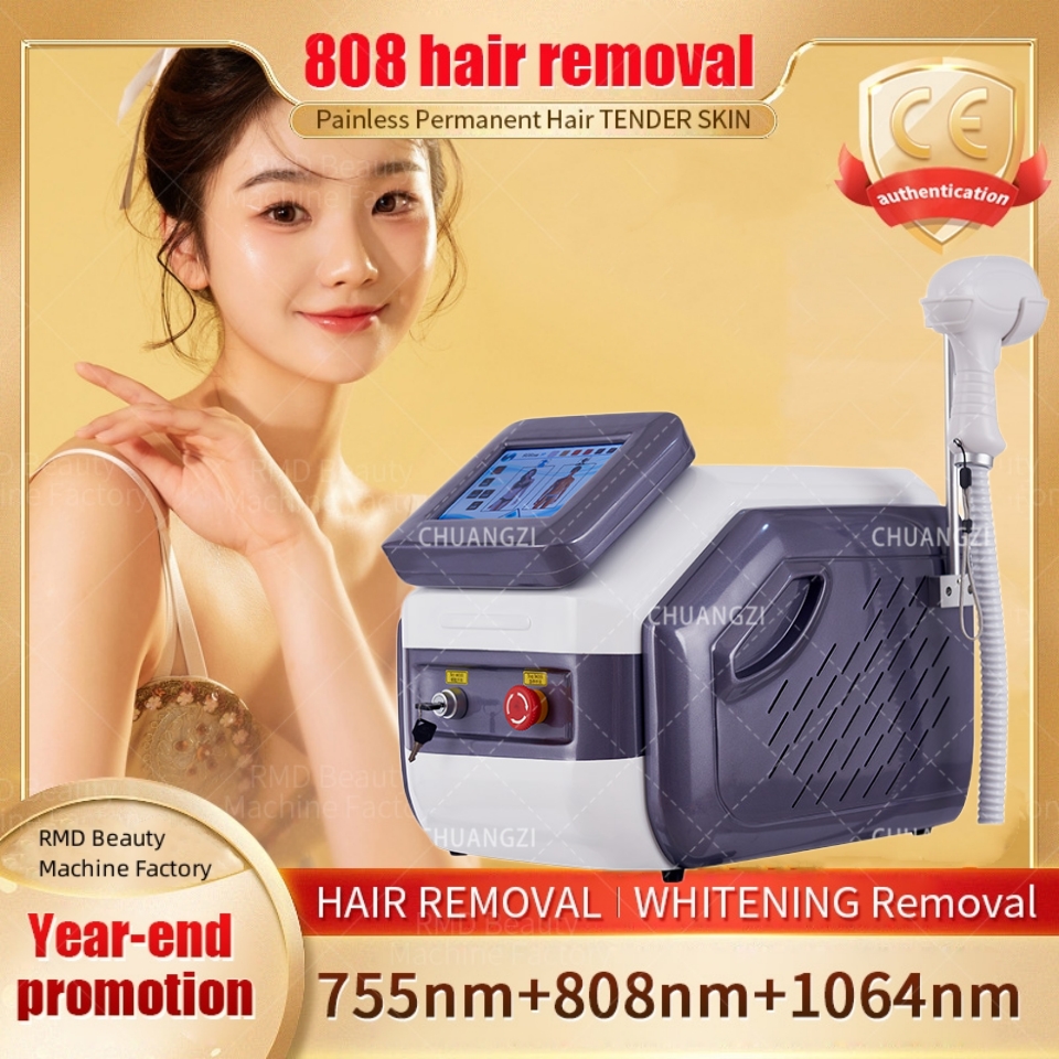 

2000W Laser RF Equipment Diode 755nm 808nm 1064nm Ice Platinum Three Wavelength Hair Removal Skin Rejuvenation Machine