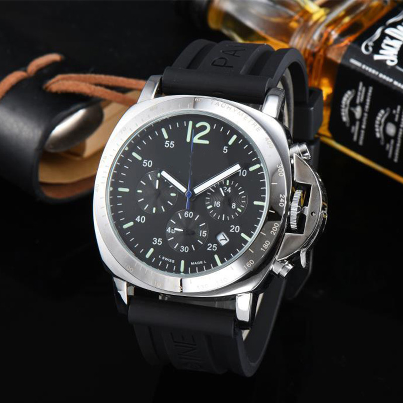 

2022 Men's luxury Quartz watch Business leisure Multi-function luminous Calendar Belt Watches, A000001