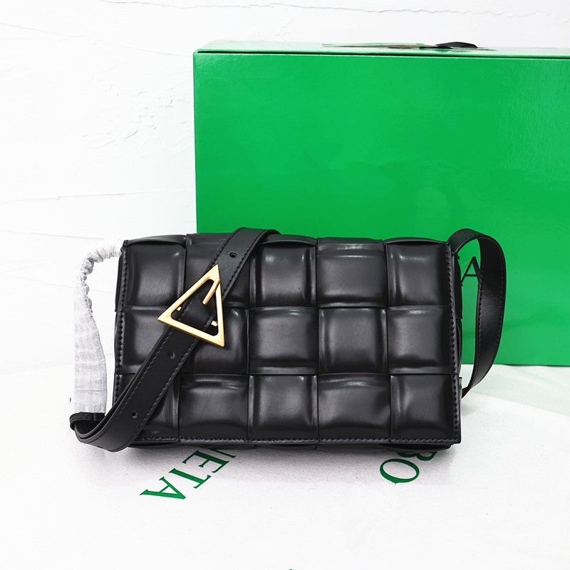 

Genuine leather Bag Fashion Preparation package tote crossbody Clutch Luxury Designer PADDED CASSETTE pockets handbag Shoulder original single Women's weave bags, Orange