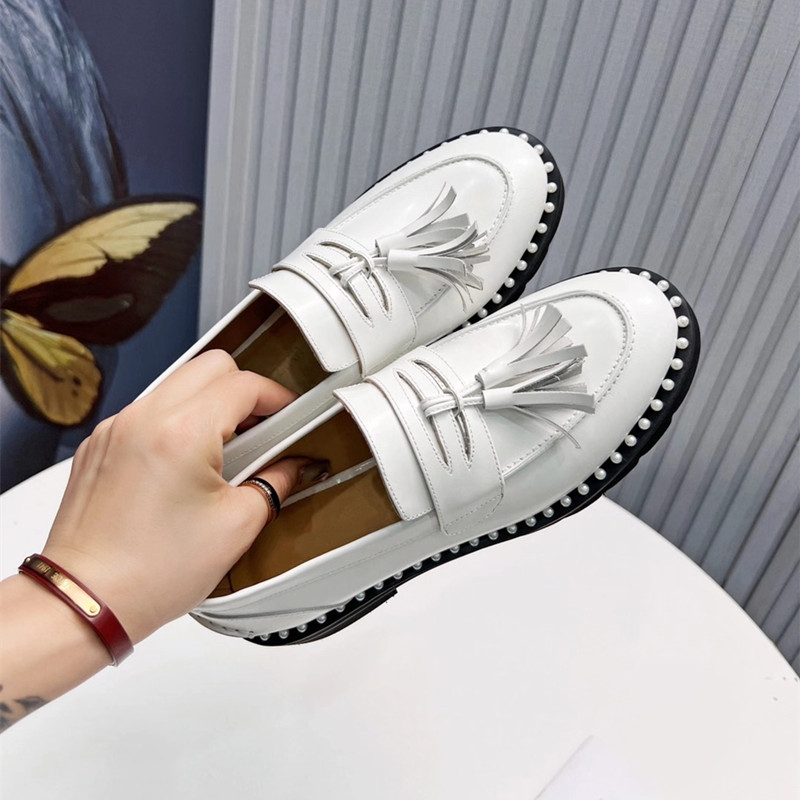 

Chain Fashion Shoe Accessories Flower Non-Slip Thick Bottom Sports Brand Designer Casual Women's Technical Black Leather Work Dancing, As pic