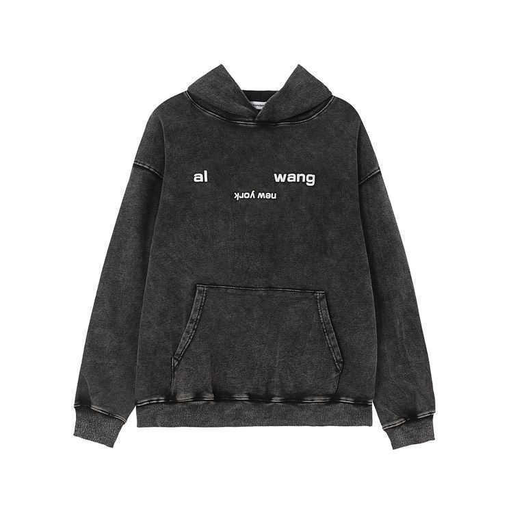 

Designer Luxury Alexander king Classic Foaming aw Printed Hooded wang Washed Used Sweater Shirt for Men and Women top
