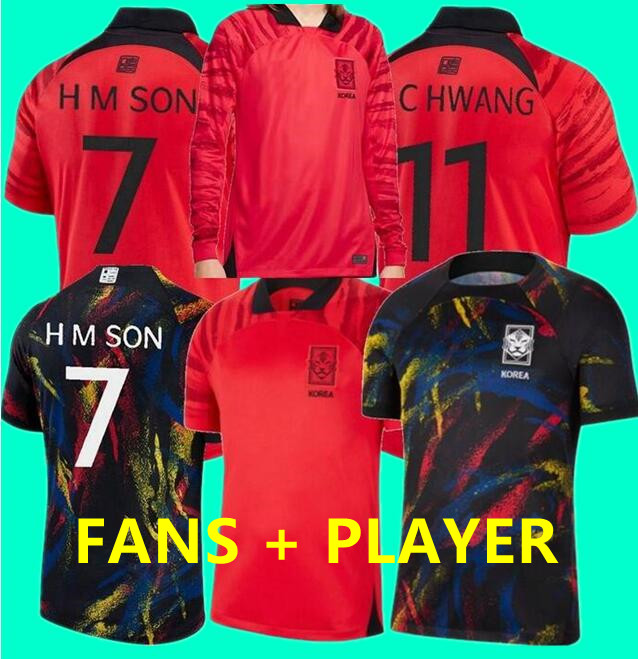 

South Korea 2022 soccer jerseys SON HWANG KIM HWANG LEE JEONG SUNG KWON 2023 JERSEY FOOTBALL SHIRTS kids red 22 23 LONG SLEEVE kits FANS PLAYER VERSION