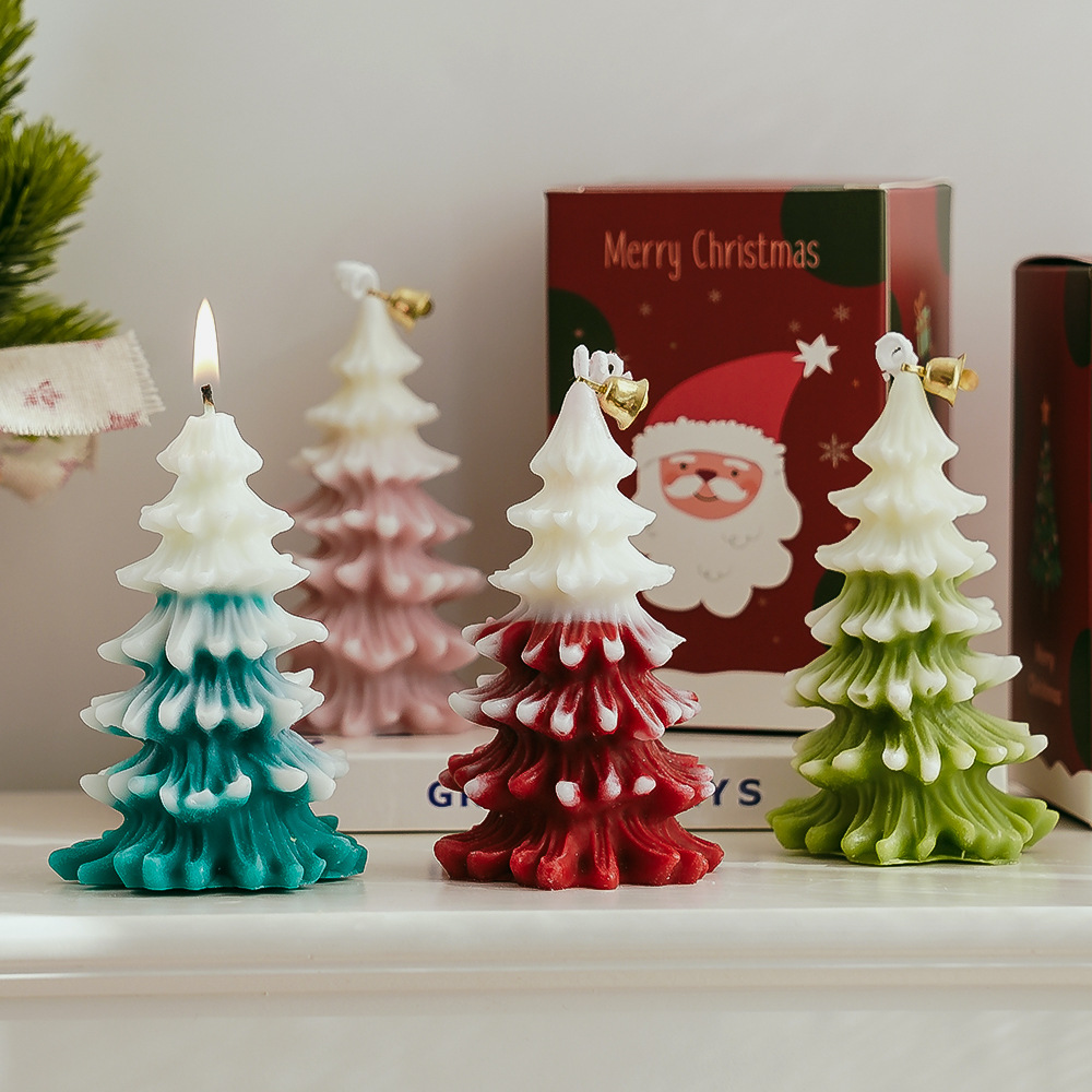 

Christmas tree incense candles wholesale gift box set Christmas gifts diy atmosphere decoration modeling Christma