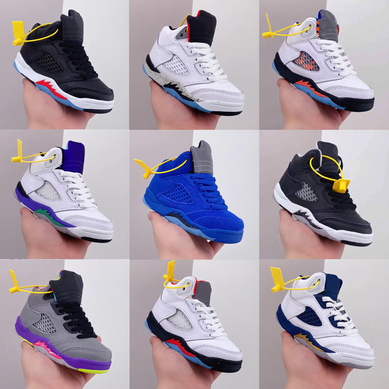 

Infants Jumpman 5 V Kids basketball shoes Jointly Signed High MID OG 5s Toddler Chicago university Blue 1 Infant UNC Sneaker Toddlers Baby Footwear US 8C-3Y, As photo 27