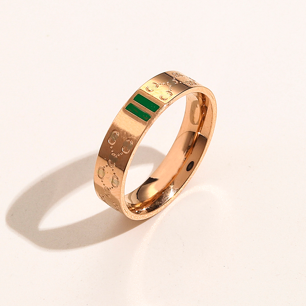 

Highly Quality Luxury Jewelry Designer Item Rings Women Love Charms Wedding Supplies Rose Gold Plated Stainless Steel Ring Fine Finger Ring ZG1265