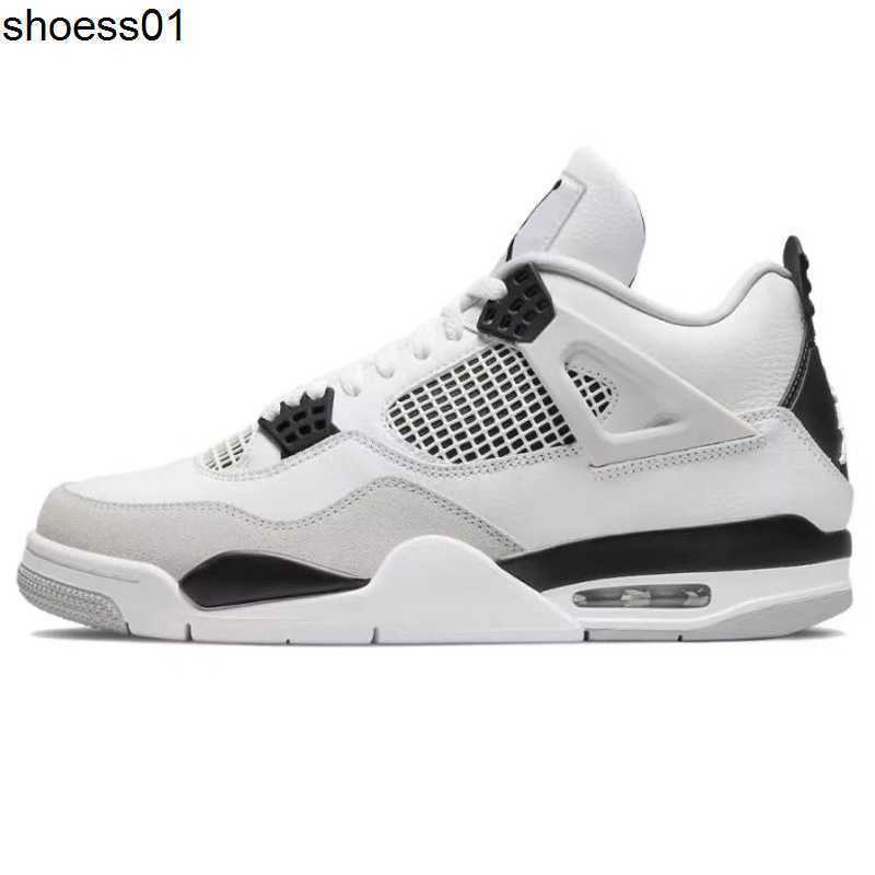

mj pure original mj4 basketball shoes white cement oreo hot lava electric mother qiao 4s men's and women's board shoes sports, Black grey red