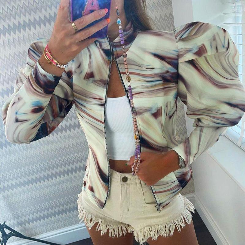 

Women' Jackets Women' For Women 2022 Autumn Clothes Short Sexy Coat Puff Sleeve Zipper Jacket Harajuku High Street Vintage Tops, Black