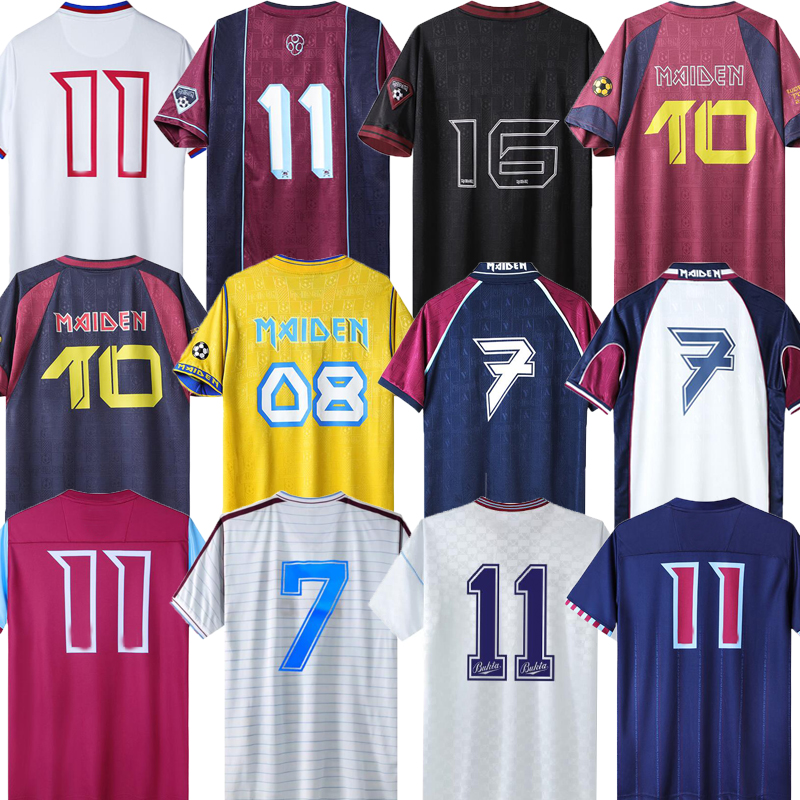 

1986 89 West Hams retro soccer jerseys Iron Maiden 1990 95 97 DI CANIO KANOUTE LAMPARD 1999 2001 2008 2010 2011 Football Shirts Men Uniforms, 2010;home