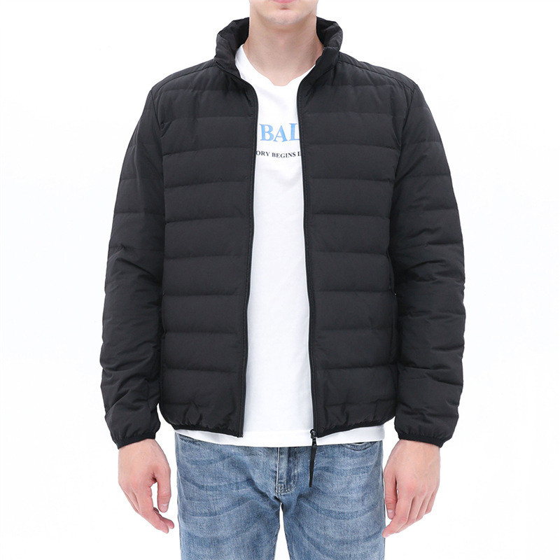 Mens Yoga Short Thin Down Jacket Outfit Solid Color Puffer Coat Sports Winter Outwear 4 Colors S-3XL