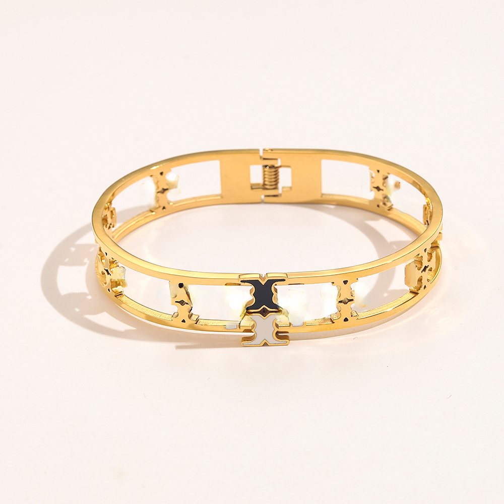 

New Style Bracelets Women Bangle Luxury Designer Letter Jewelry 18K Gold Plated Stainless steel Wedding Lovers Gift Bangles Wholesale ZG1466