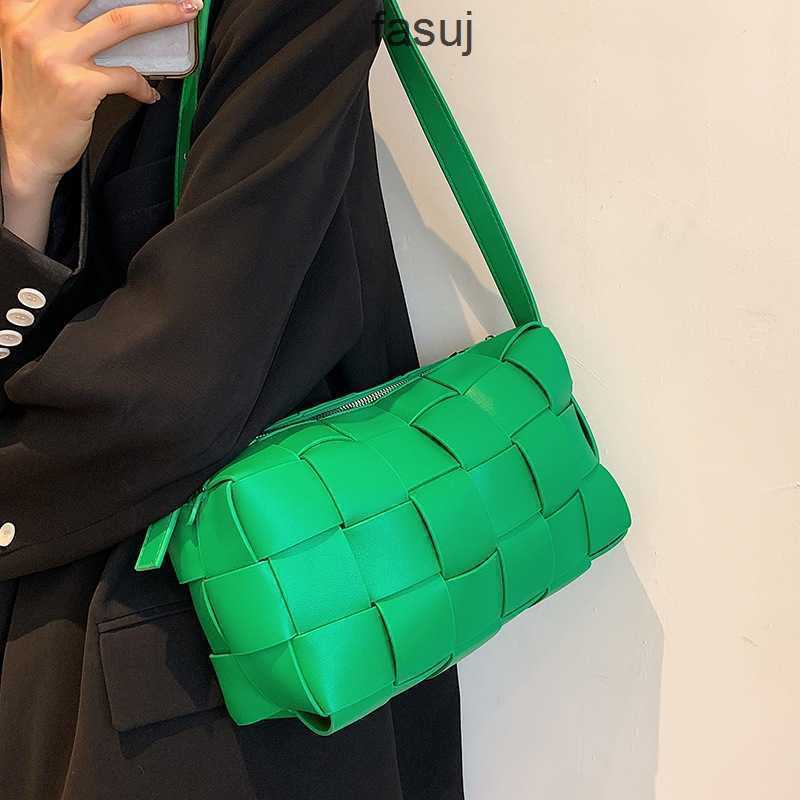 

Luxurious Designer Bottess bags Venetas Women 2022 Summer New Fashion Shoulder Texture Western Weave Small Square, White