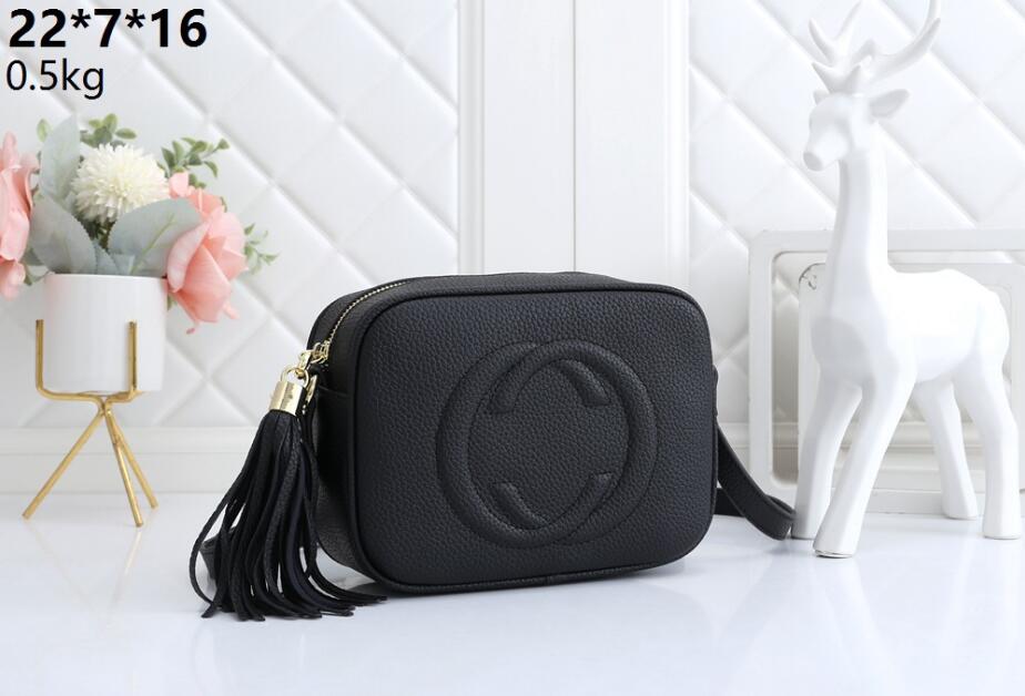 

Fashion Cosmetic Bags Make Up Case Lychee leather Travel Makeup Womens Crossbody Soho Bag Disco Shoulder Bag Fringed Bag Purse, Black