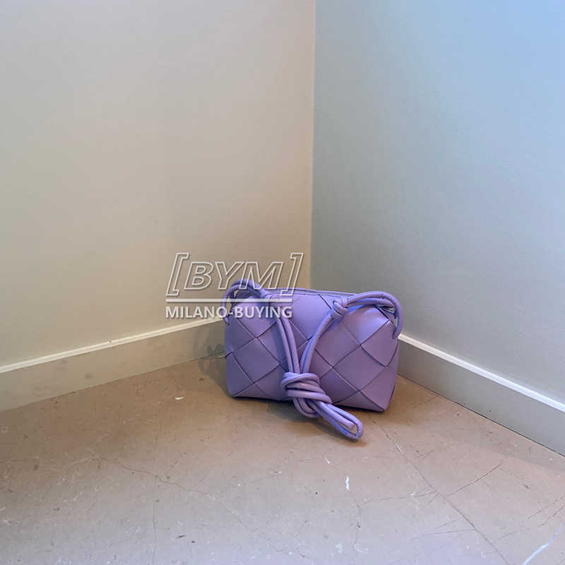 

Classic fashion woven Bottess bags Venetas cross-country camera BYM Milan buyer small Cassette cross body have logo, Wash purple
