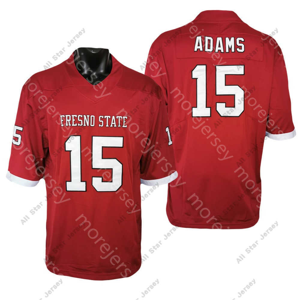 

Football Jerseys NCAA College Fresno State Football Jersey Davante Adams Red White Size S-3XL All Stitched Embroidery, As pic