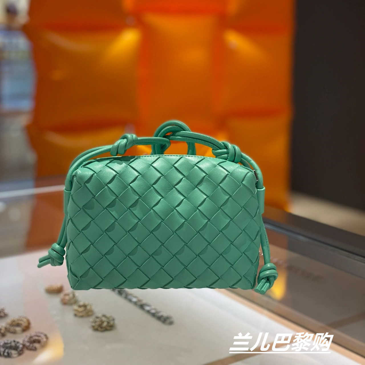 

Classic fashion woven Bottess bags Venetas cross-country camera baodiejia loop messenger mini single shoulder diagonal straddle women's have logo, Parrot green