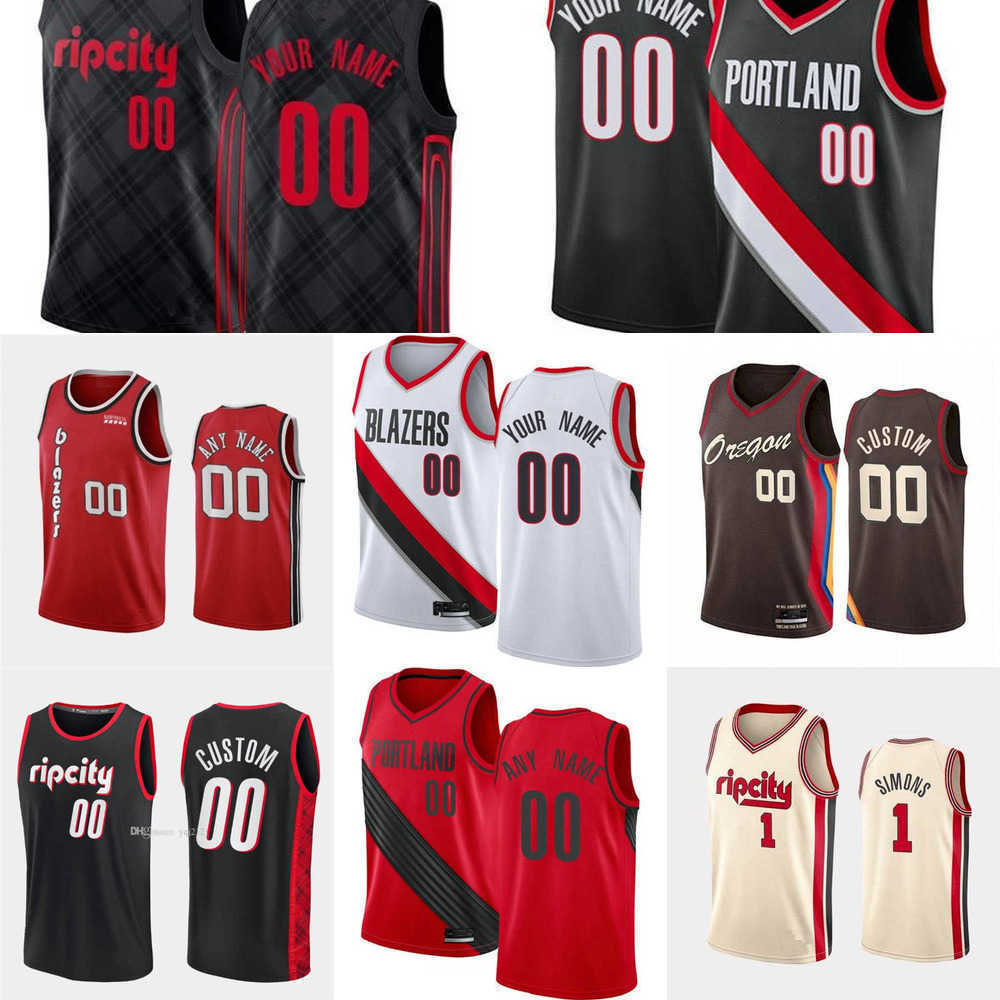 

Basketball Jerseys 75th Custom Men Women Youth Portland''Trail Blazers''23 Robert Covington 1 Anfernee Simons 40 Cody Zeller 16 CJ Elleby, Color