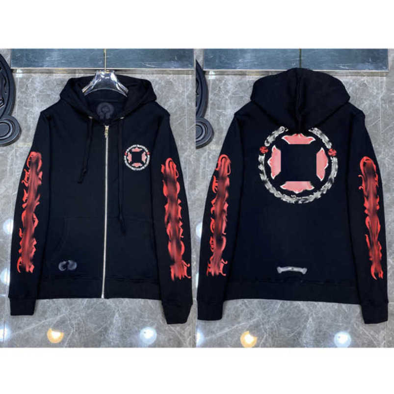 

Mens Classic Luxury Jackets Sweatshirts Fashion Designer Hoodies Zipper Hooded Sweater Cross Pullover Sanskrit Hoodie Casual Men Women Tops Coat Jacket Jo2z