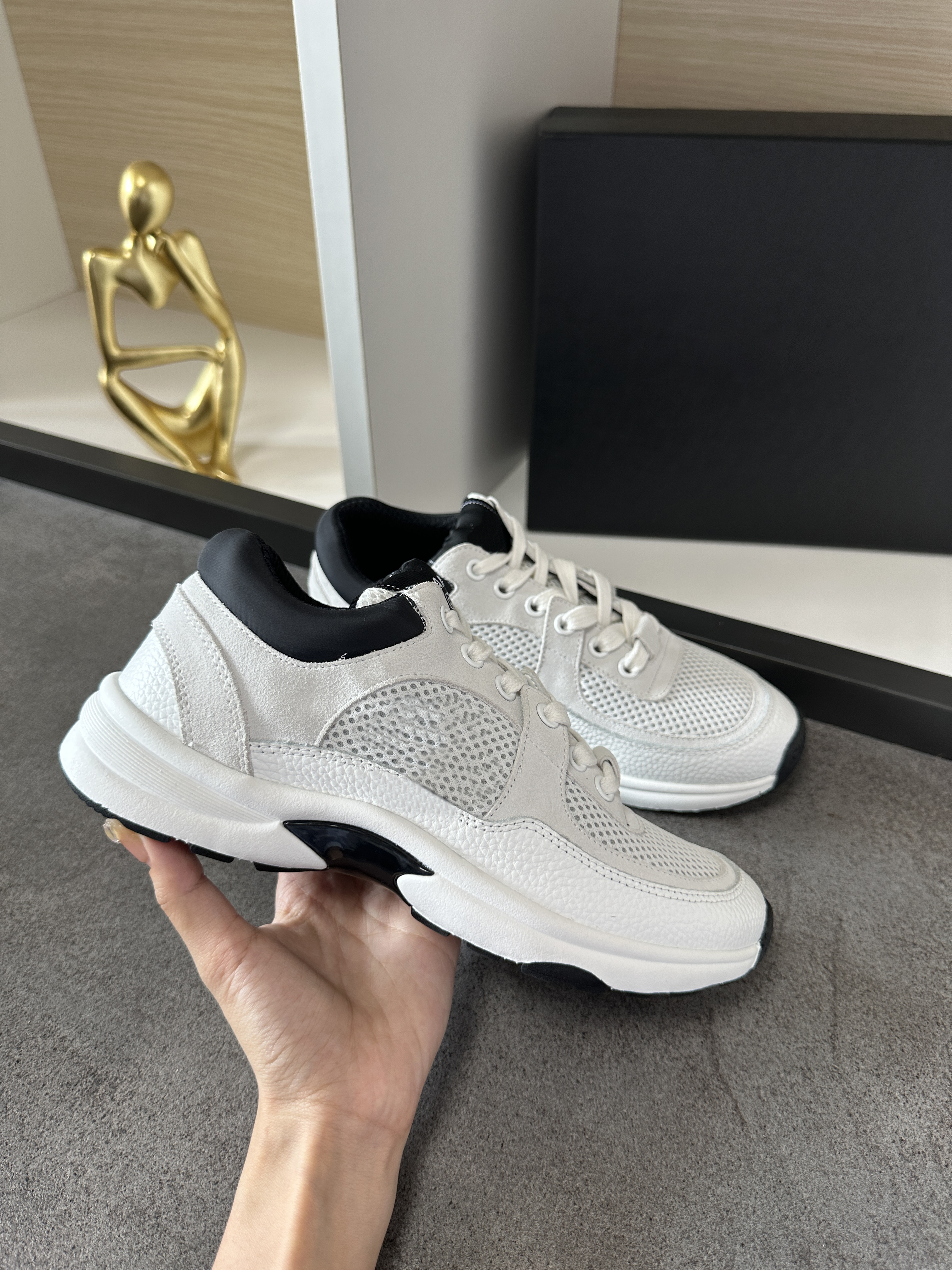 

designer shoes designer luxury shoes men women reflective sneakers Genuine Leather sneakers party velvet calfskin mixed fiber casual shoe 35-46 3PAN, Color