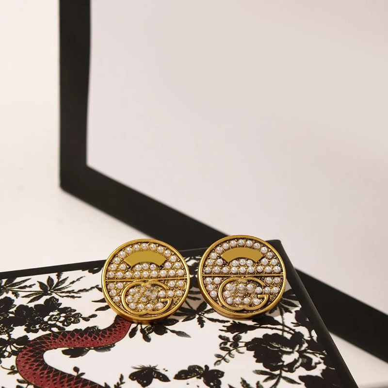 

Classic Women Designers Stud Jewelry Diamond Earring S925silver Earrings Ear Stud Womens Designer Pearl Studs Metal Letter G 22102807