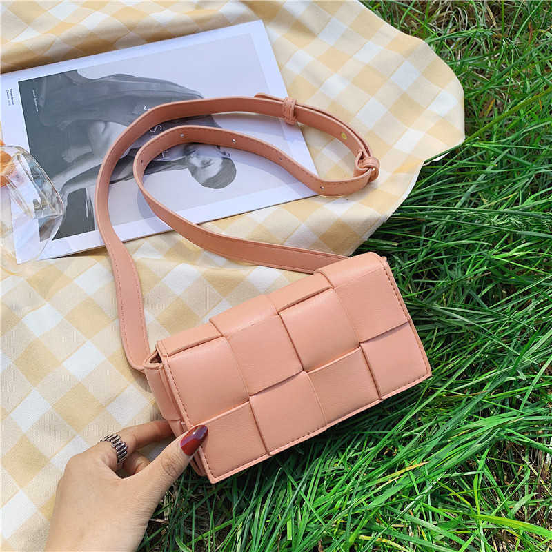 

Handbags Designer Bottess Ladies Venetas Korean Fashion Woven Small Square 2022 New ins Cross body Chest Foreign style Waist One sh have a logo, Yellow