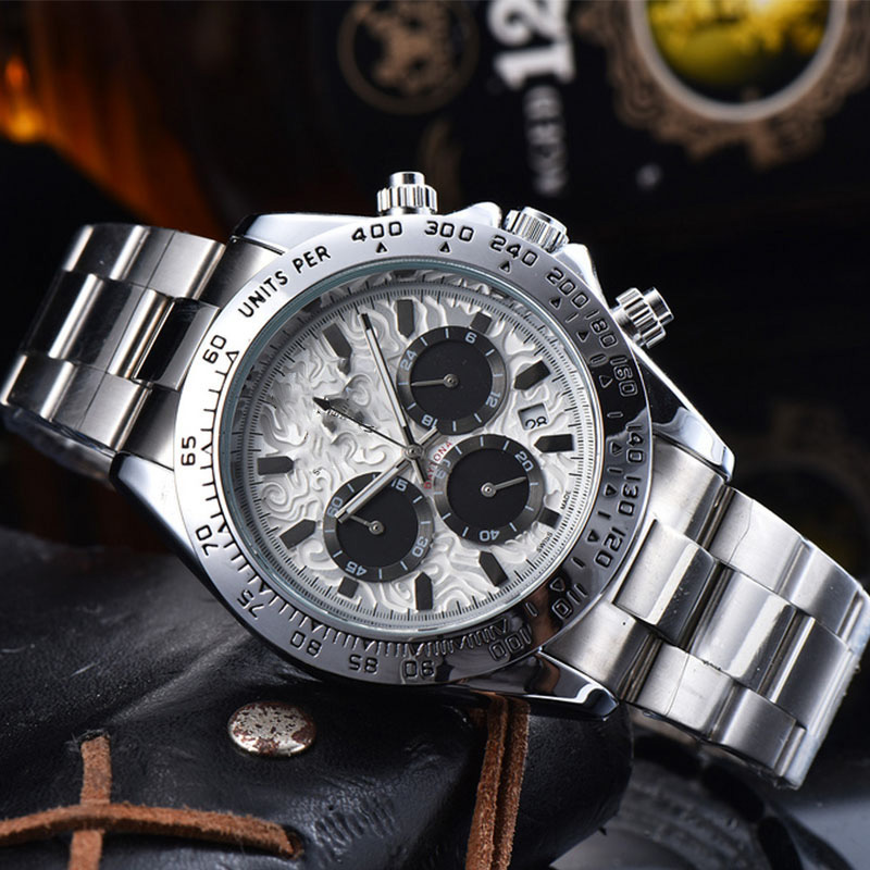 

2022 men's luxury business leisure hollow out watch quartz multi-function timing waterproof calendar stainless steel watch