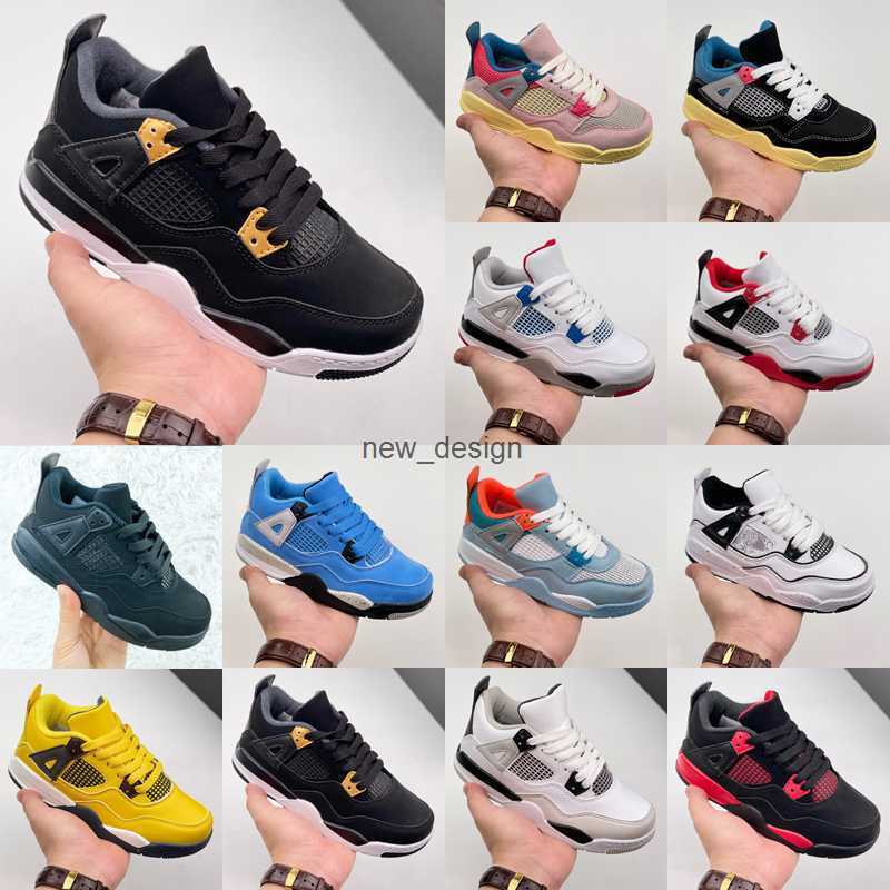 

Kids Youth Low Basketball Shoes Jumpman 4 4s Fire Red Thunder PS Size 6C-5Y University Blue Black Cat Bred Toddler Sneaker Sail Muslin, As photo 20