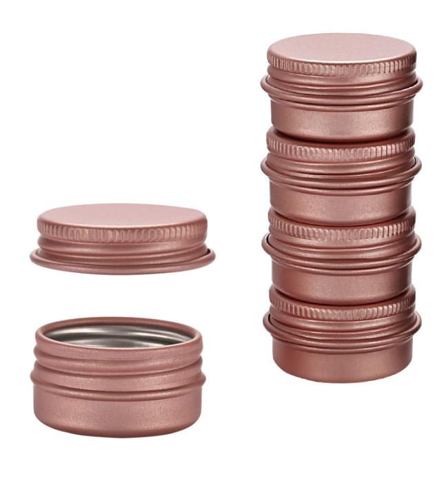 

50Pcs Rose Gold 5g 10g 15g 30g Aluminum Jars Empty Cosmetic Makeup Cream Lip Balm Gloss Metal Aluminum Tin Containers 2010149718680