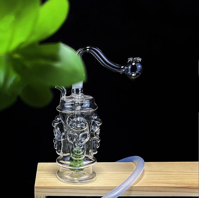 

Glass Oil Burner Water Bong pyrex glass oil burner pipes thick Clear pipe small Bubbler Bong MiNi Oil Dab Rigs for Smoking Hookahs